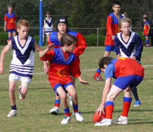 players going for the ball